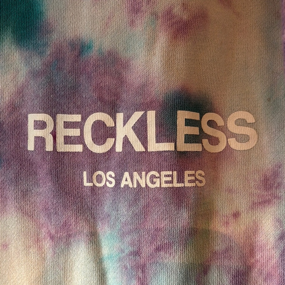 Young & Reckless Tie-Dye Hoodie Unisex Large Gently Used - Picture 3 of 4